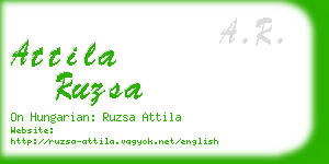 attila ruzsa business card